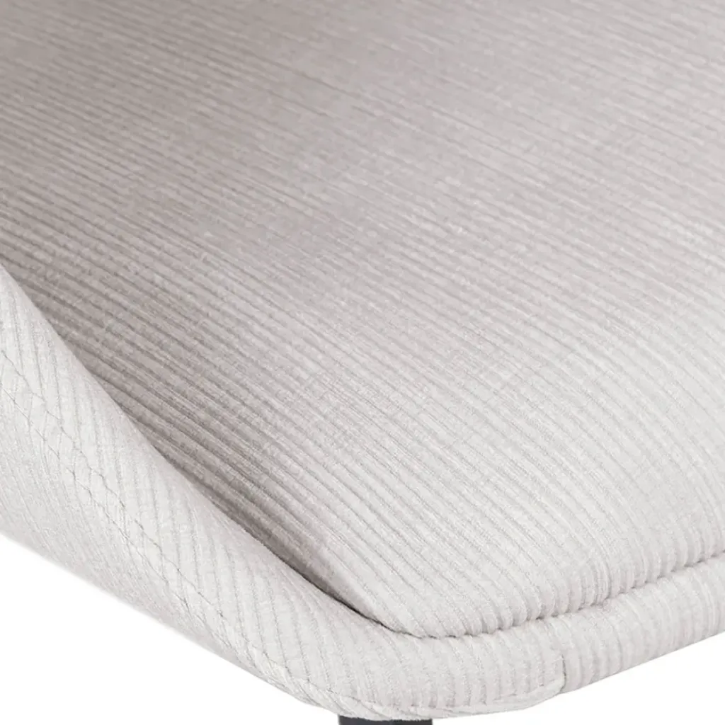 Fabrique de Styles Chaise salle à manger velours côtelé écru - Alma* Chaises