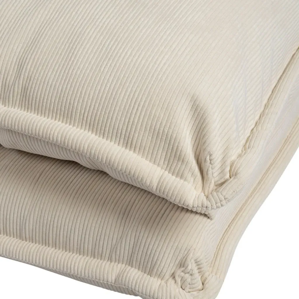 Fabrique de Styles Chauffeuse en tissu côtelé écru - Tessia* Fauteuils