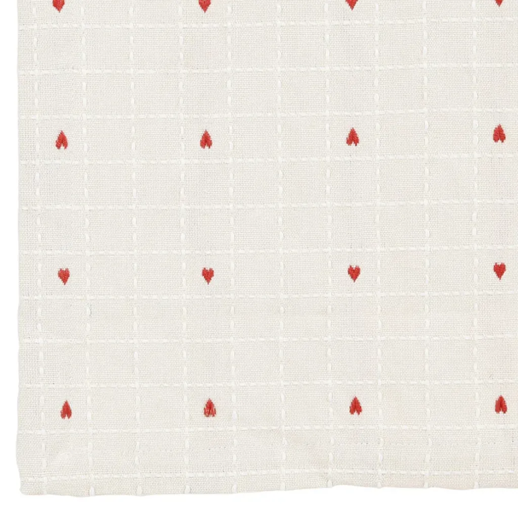 Fabrique de Styles Chemin table en coton 45x150cm - P'tits coeurs* Chemins De Table