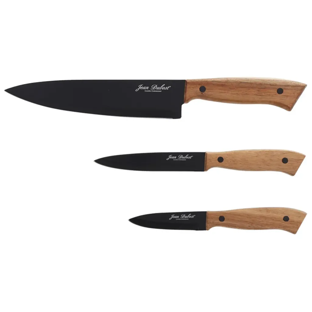 Fabrique de Styles coffret 3 couteaux cuisine natural life* Couteaux De Cuisine