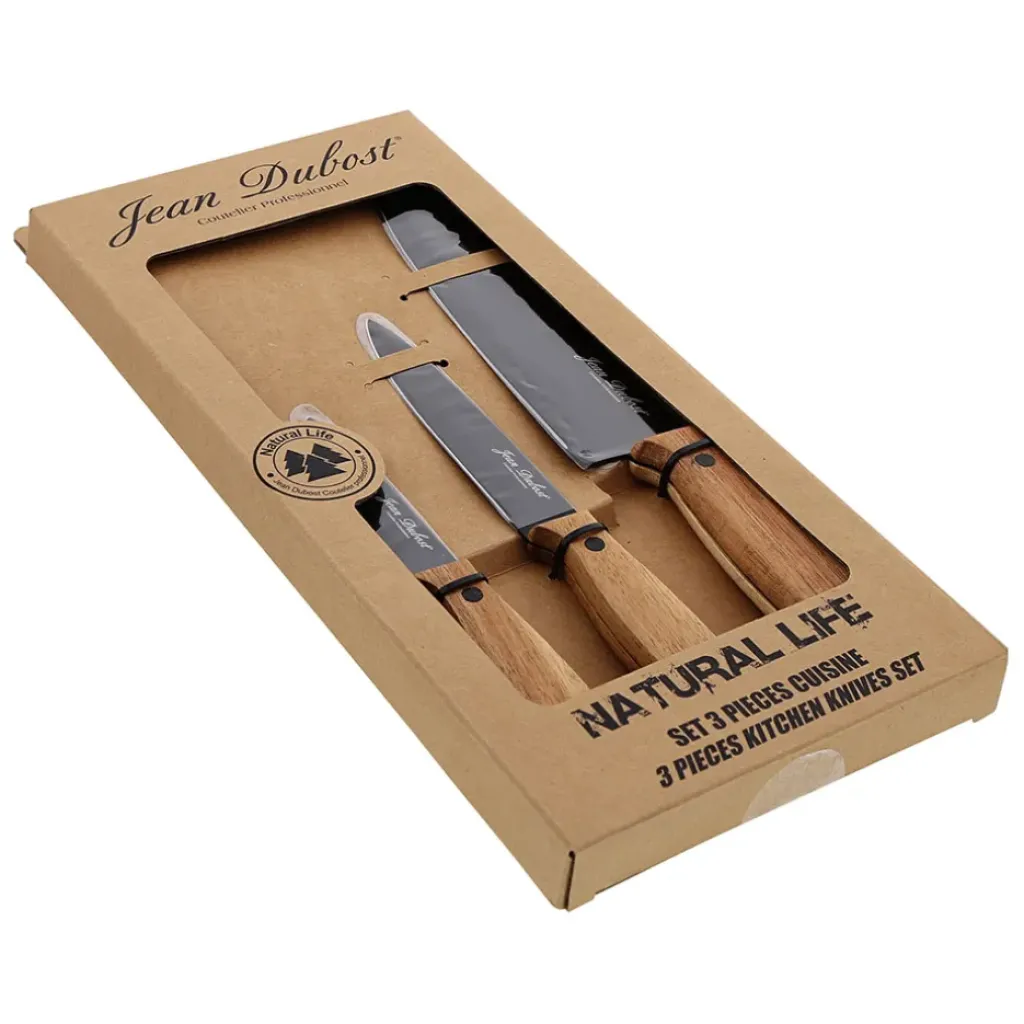 Fabrique de Styles coffret 3 couteaux cuisine natural life* Couteaux De Cuisine