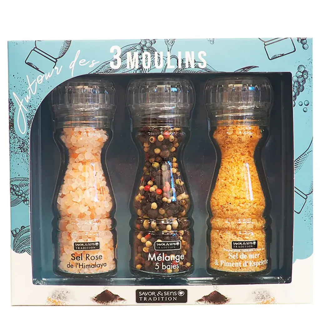 Fabrique de Styles Coffret 3 moulins modulables - collection hiver* Condiments Et Épices