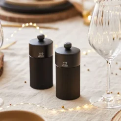 Fabrique de Styles Coffret duo moulins line 12cm et entonnoir inox* Salières Et Poivrières