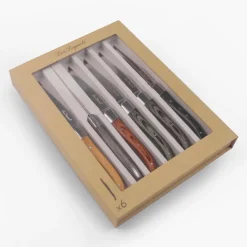 Fabrique de Styles Coffret kraft 6 couteaux steak coloris mixés - Royal Louis* Couverts