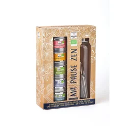 Fabrique de Styles Coffret ma pause zen bio gourde et 5 boites de thés* Cafés, Thés Et Infusions