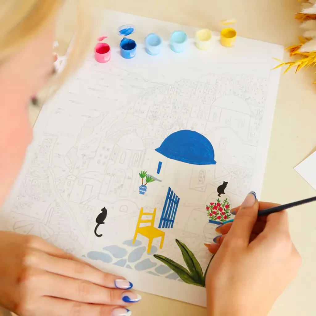 Fabrique de Styles Coffret peinture au numéro Santorini* Loisirs Créatifs