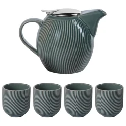 Fabrique de Styles Coffret Théière 90cl + 4 gobelet gris - Mao* Théières Et Cafetières