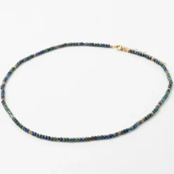 Fabrique de Styles Collier en acier inoxydable bleu et vert l40cm* Bijoux Fantaisie