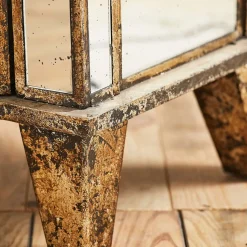 Fabrique de Styles Commode en bois miroir patine 4 tiroirs H88cm* Commodes