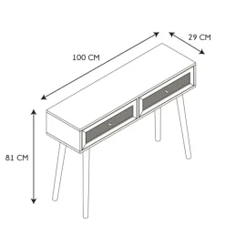 Fabrique de Styles Console 2 tiroirs en bois naturel - Baia* Consoles
