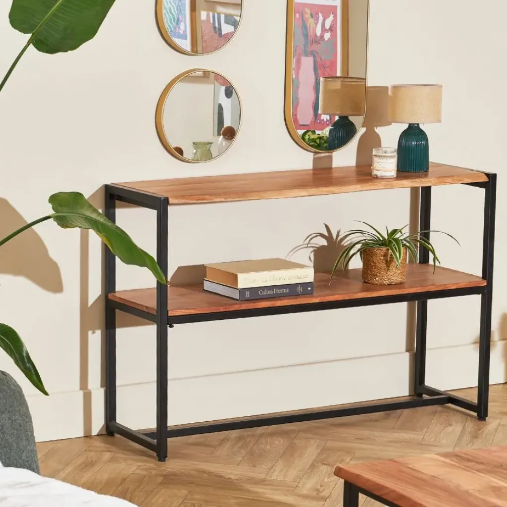 Fabrique de Styles Console en acacia et pieds en fer noir - Brooklyn* Consoles