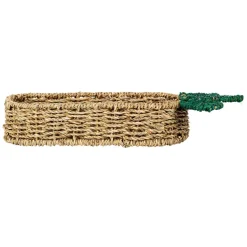 Fabrique de Styles Corbeille carotte en jonc de mer naturel 19x36cm - P'tit Légume* Paniers Et Corbeilles