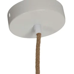 Fabrique de Styles Cordon électrique en tissu naturel et blanc pour suspension 80cm* Ampoules Et Cordons Électriques