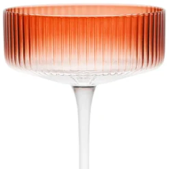 Fabrique de Styles Coupe champagne striée en verre - Funny* Verres À Alcool