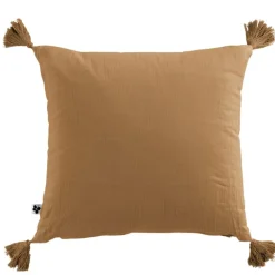 Fabrique de Styles Coussin avec pompons en gaze de coton 40x40cm - Gaia* Coussins Et Housses