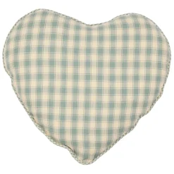 Fabrique de Styles Coussin cœur en coton vichy 40x35cm - Campagne* Coussins Et Housses