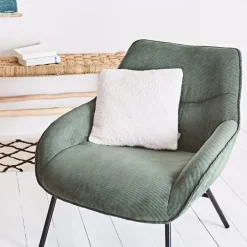 Fabrique de Styles Coussin doudou bouclé crème 40x40cm - décorera* Coussins Et Housses