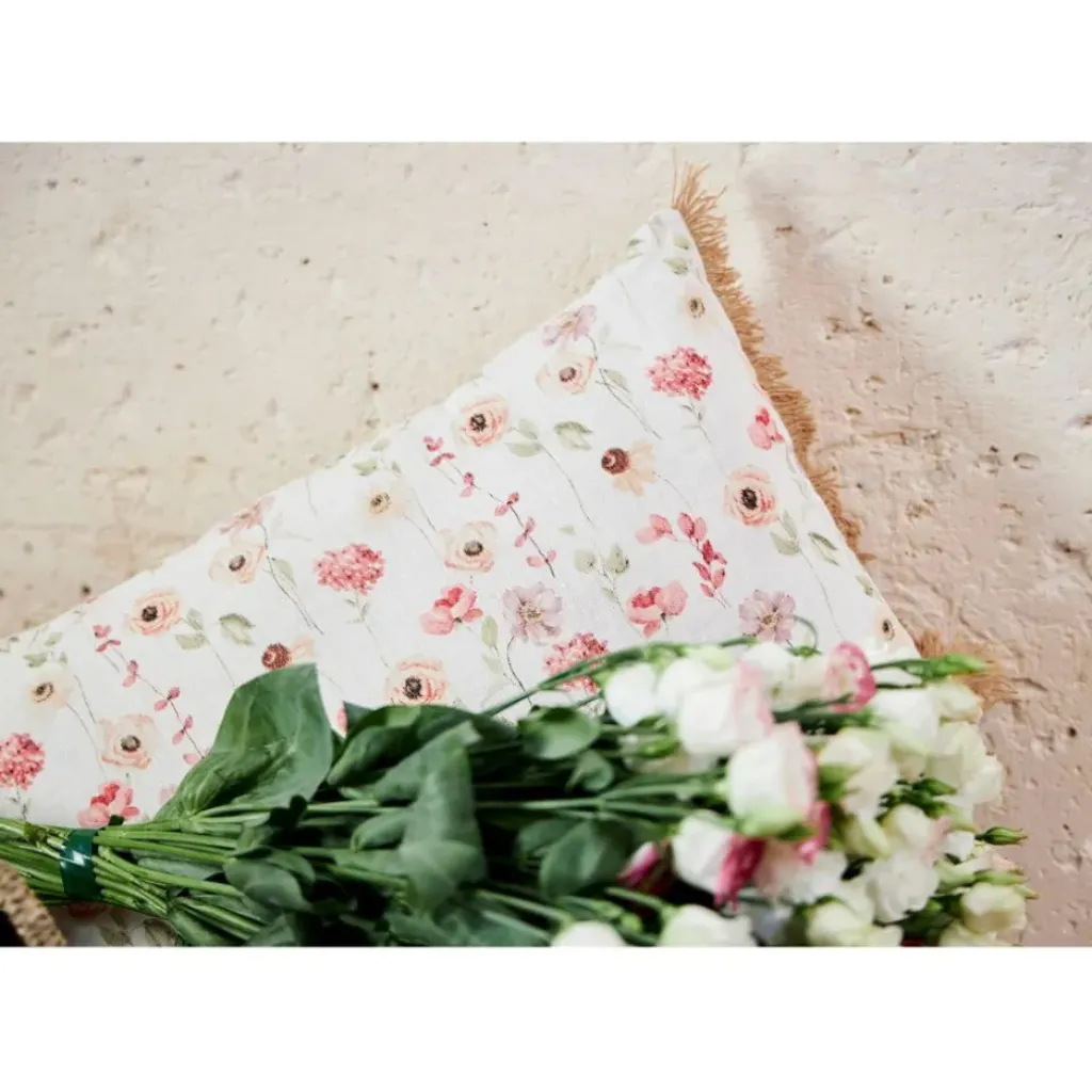 Fabrique de Styles Coussin en lin fleur des champs 50x30cm - Louise* Coussins Et Housses