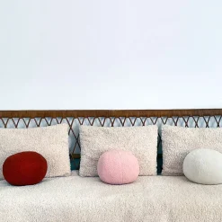 Fabrique de Styles Coussin en tissu blanc d30cm - Teddy* Coussins Et Housses