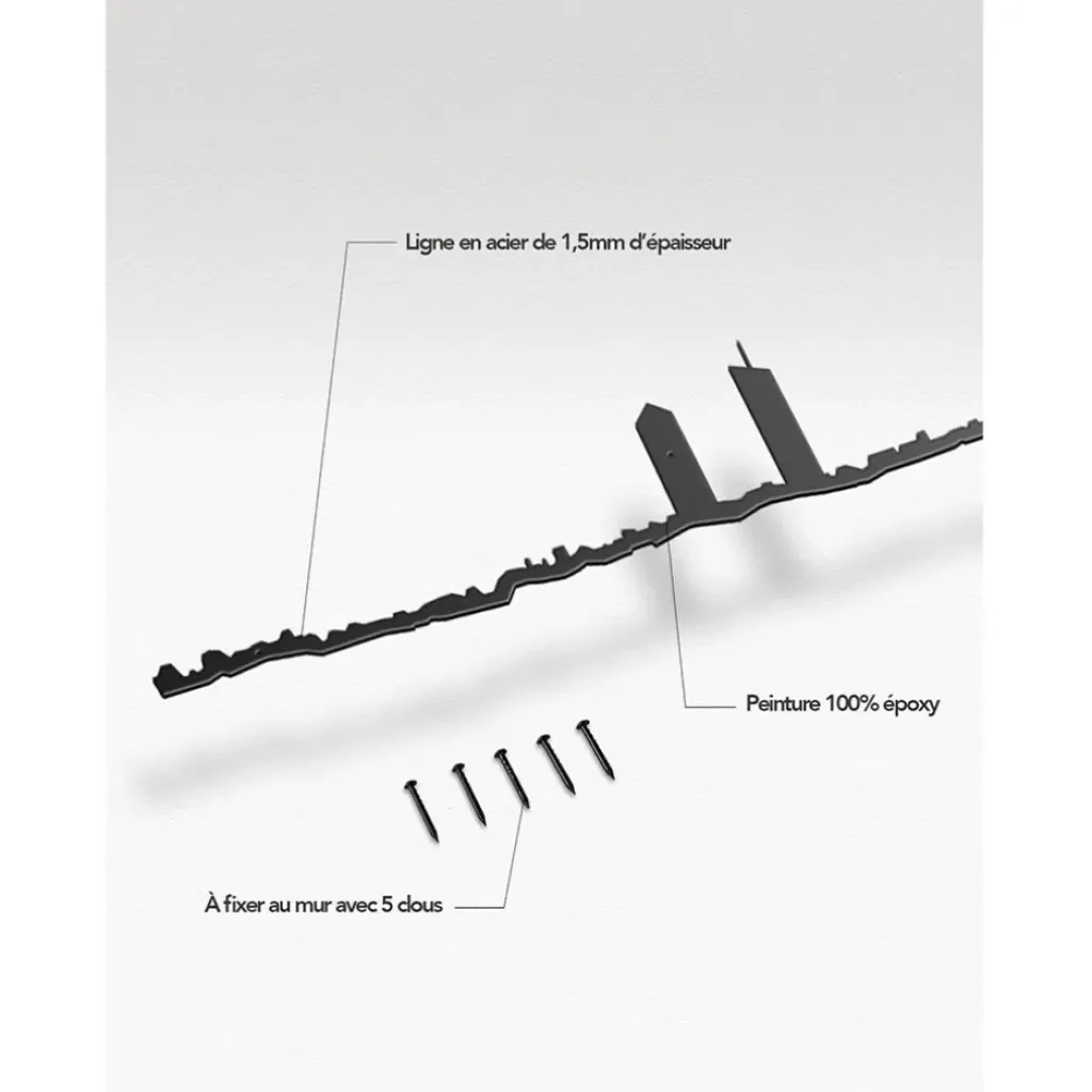 Fabrique de Styles Décoration murale ligne lyon 50cm* Déco À Suspendre Et Adhésive