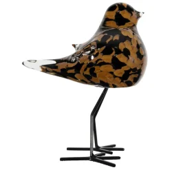 Fabrique de Styles Deco moineau en verre et camel - Serin* Petits Objets Déco