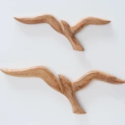 Fabrique de Styles Decoration murale mouette en manguier 46x16cm* Déco À Suspendre Et Adhésive