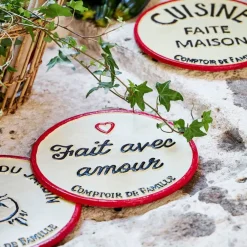 Fabrique de Styles Dessous de plat "fait avec amour" en fonte d24cm - Fontnel* Accessoires De Table