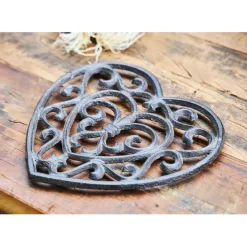 Fabrique de Styles Dessous plat en fonte coeur - rhodonea* Accessoires De Table