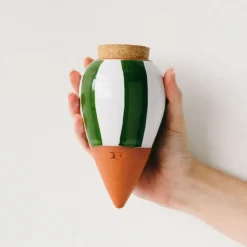 Fabrique de Styles Diffuseur d'eau en argile raye et blanc 25cl - Olla* Accessoires