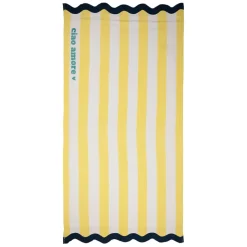 Fabrique de Styles Drap de plage en coton rayé jaune et bleu 170x85cm - Medi* Draps De Plage Et Foutas