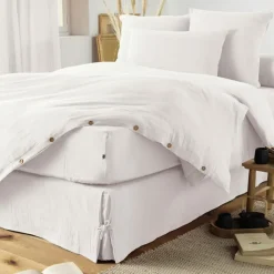 Fabrique de Styles Drap housse chantilly en gaze de coton 140x190cm - Gaia* Draps Housses