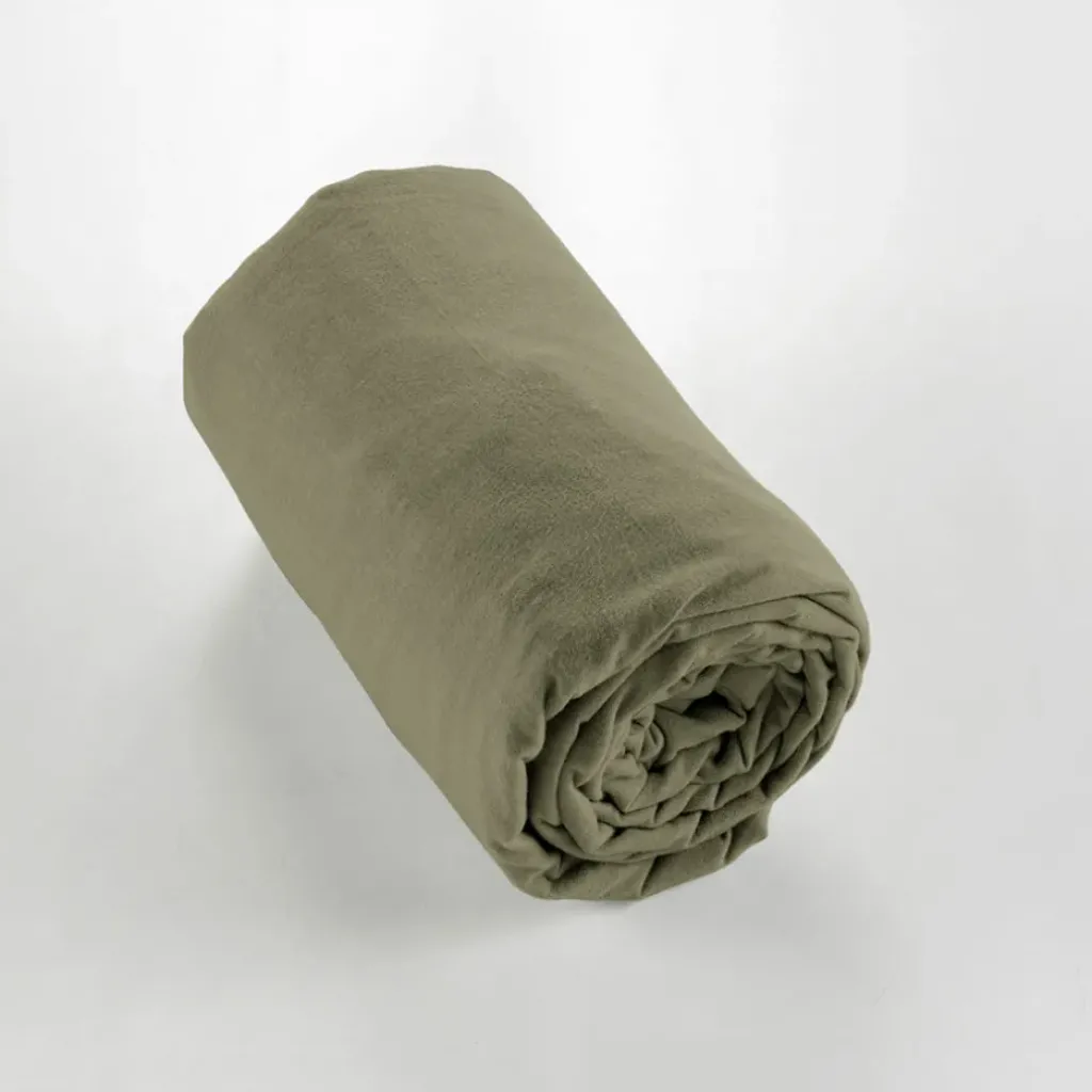 Fabrique de Styles Drap housse en flanelle romarin 160x200cm - Candice* Draps Housses