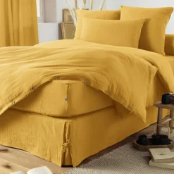 Fabrique de Styles Drap housse en gaze de coton 140x190cm - Gaia* Draps Housses