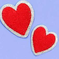 Fabrique de Styles Ecusson thermocollant à  paillettes - Cœurs* Accessoires Mode