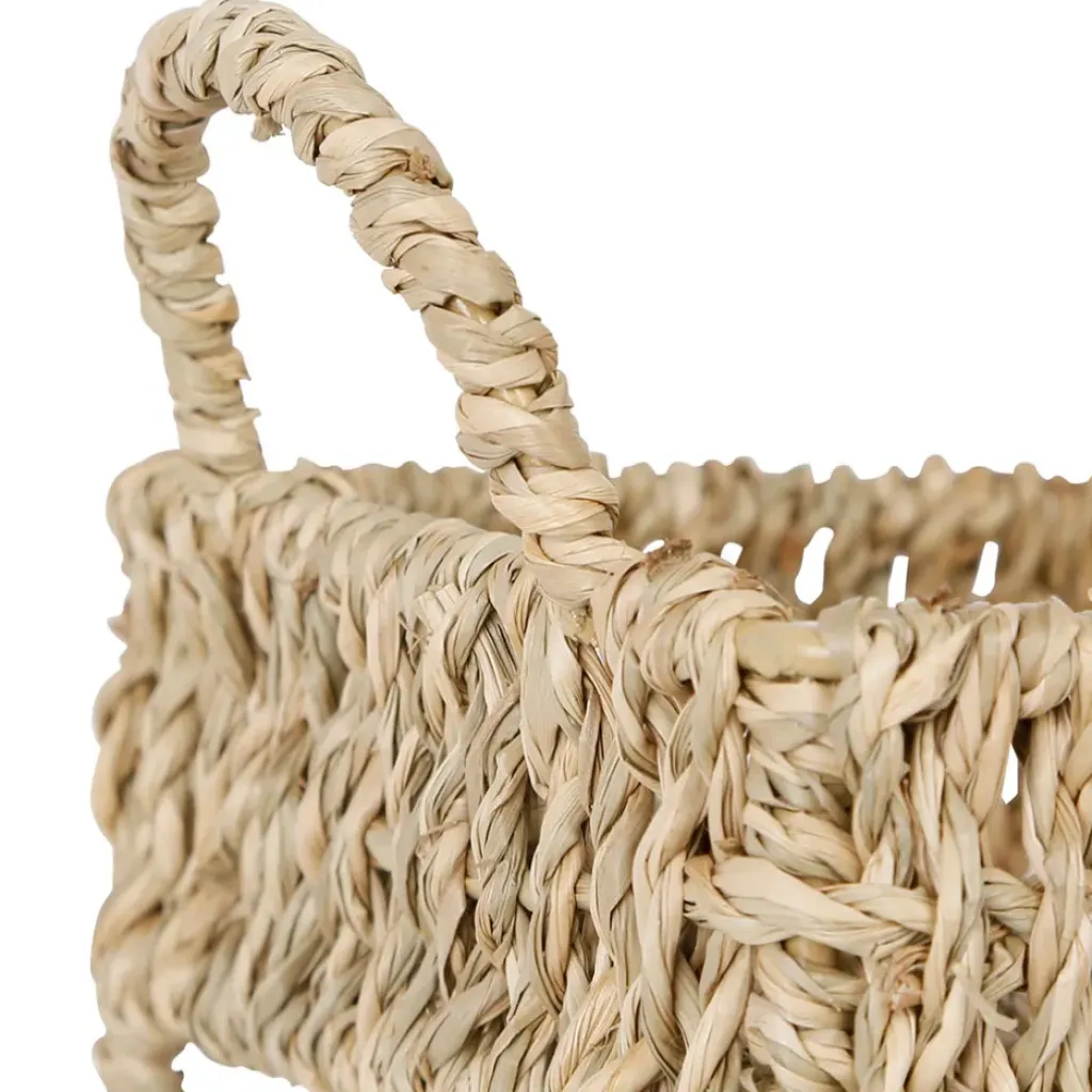 Fabrique de Styles Etagere 2 niveaux en jonc de mer h26.5cm - Borneo* Bibliothèques Et Étagères