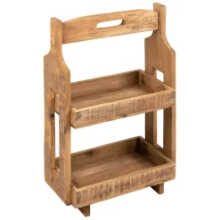 Fabrique de Styles Etagere 2 paniers en bois recyclé h65.5cm - Campagne* Bibliothèques Et Étagères