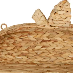 Fabrique de Styles Etagere murale 2 niveaux en jacynthe d'eau et fer h59cm - Pomme* Étagères Murales