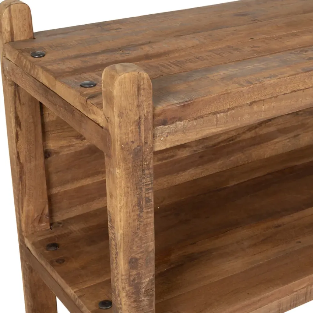 Fabrique de Styles Etagère 3 niveaux en bois recyclé 90x35xh100cm - Campagne* Bibliothèques Et Étagères