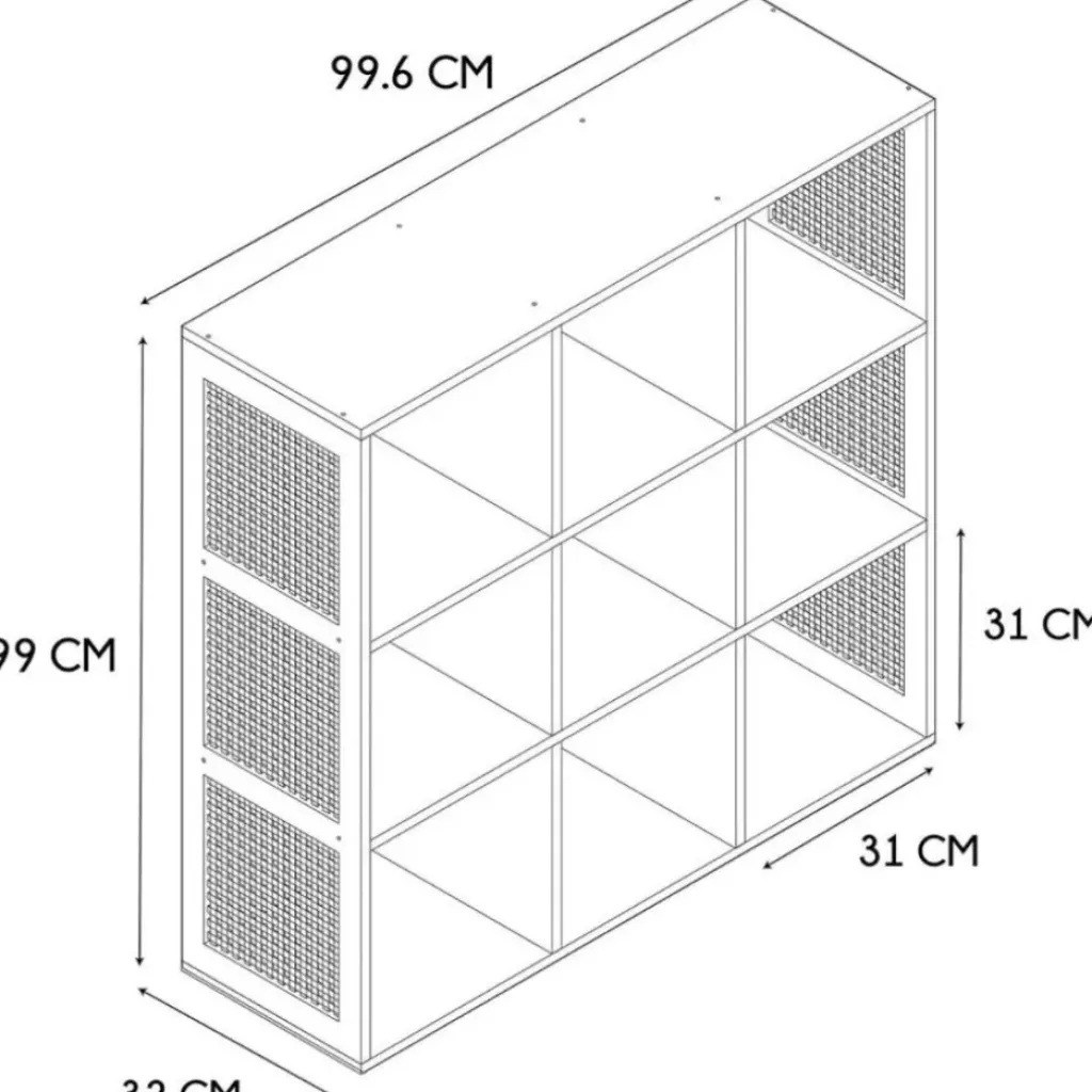 Fabrique de Styles Etagère module 9 cases 99x99.6cm - Baia* Bibliothèques Et Étagères