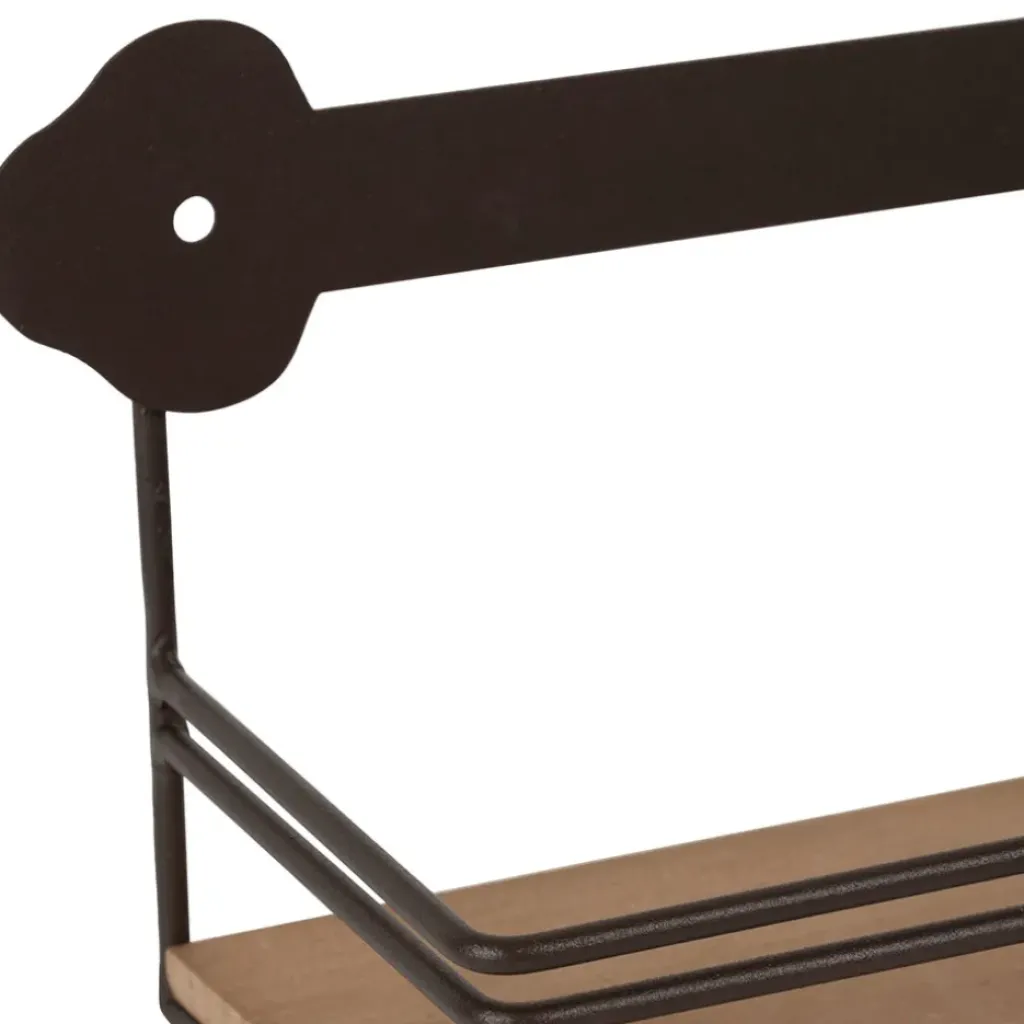 Fabrique de Styles Etagère murale en fer brun - Maison De Famille* Étagères Murales