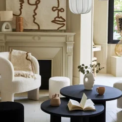 Fabrique de Styles Fauteuil avec tabouret bouclette - Organic* Fauteuils