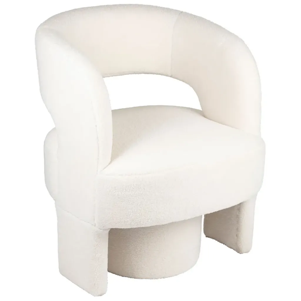 Fabrique de Styles Fauteuil avec tabouret bouclette - Organic* Fauteuils