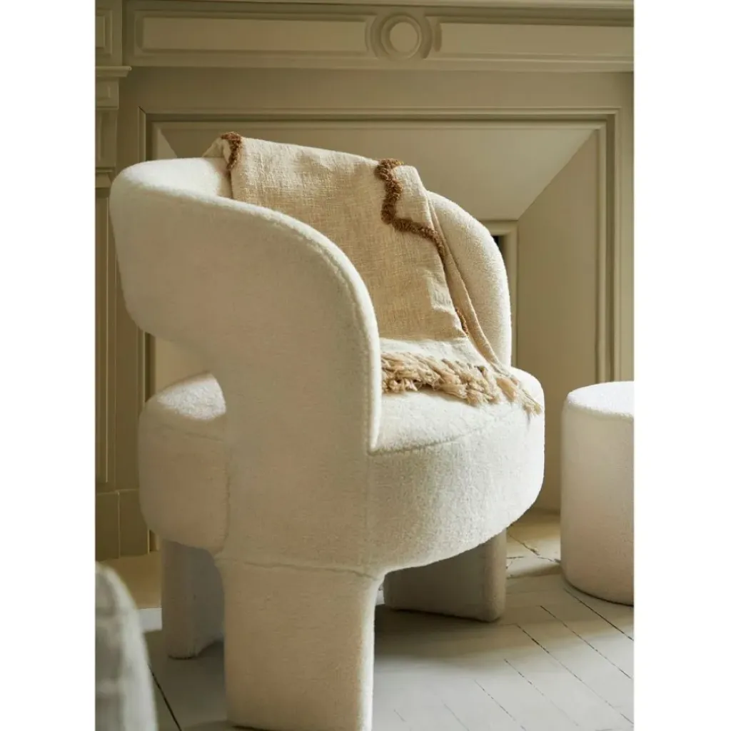 Fabrique de Styles Fauteuil avec tabouret bouclette - Organic* Fauteuils