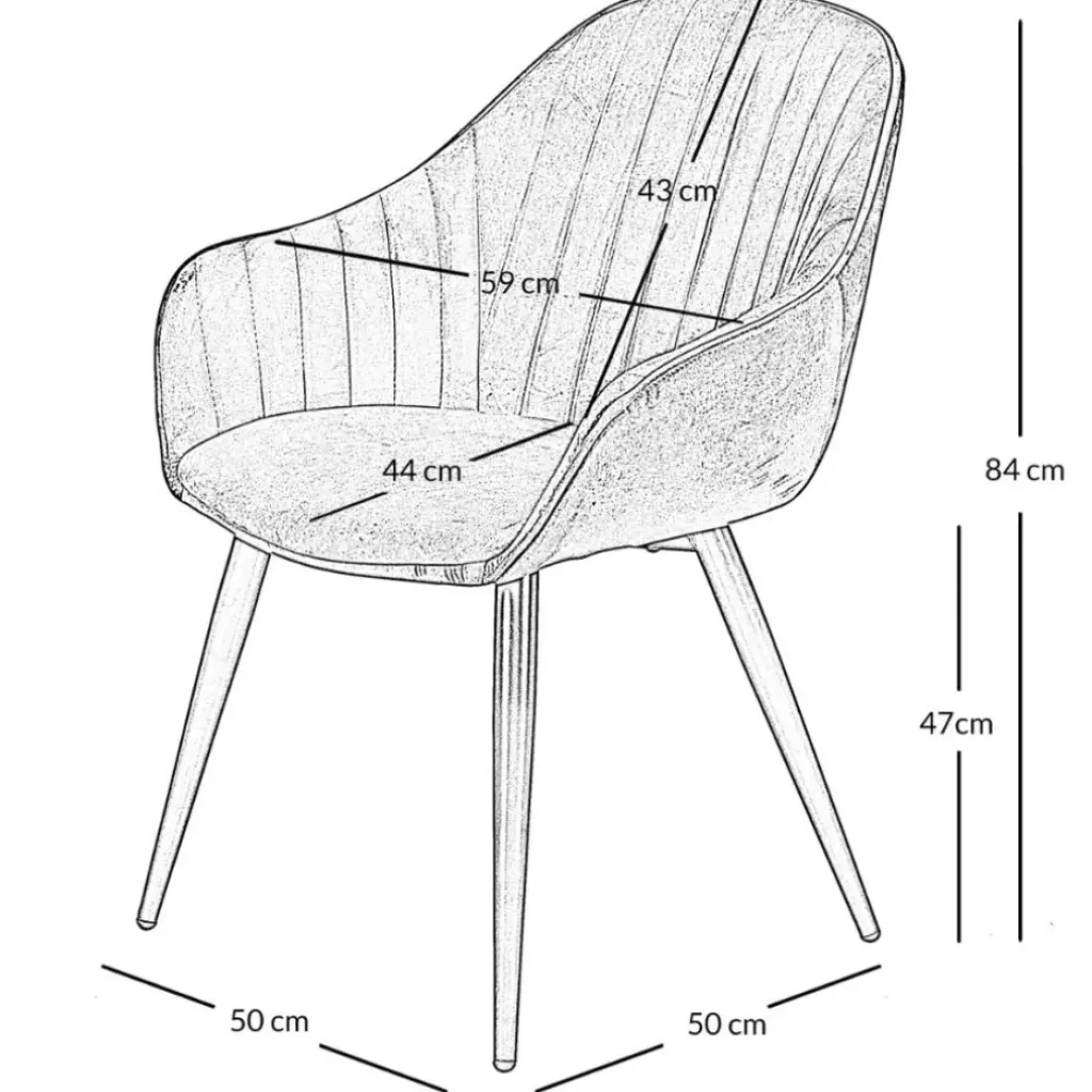 Fabrique de Styles Fauteuil de salle à manger effet cuir - Ben* Chaises