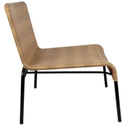 Fabrique de Styles Fauteuil d'extérieur en acier et effet cannage naturel - Malaya*Enfant Chaises, Fauteuils|Jardin