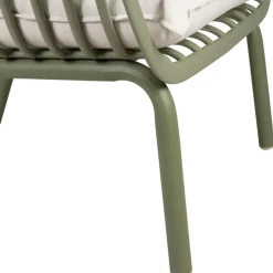 Fabrique de Styles Fauteuil d'extérieur avec 2 coussins en tissu blanc - Lumi*Enfant Chaises, Fauteuils|Jardin