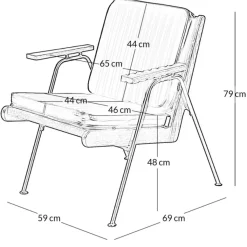 Fabrique de Styles Fauteuil effet cuir clair - Lewis* Fauteuils
