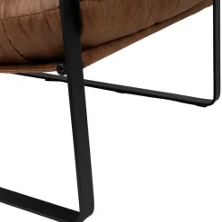 Fabrique de Styles Fauteuil en simili-cuir et fer noir - Torsten* Fauteuils