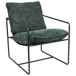 Fabrique de Styles Fauteuil en tissu et fer émeraude - Elément* Fauteuils