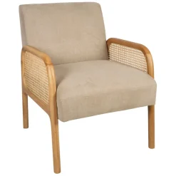 Fabrique de Styles Fauteuil en tissu et hévéa - Firmin* Fauteuils